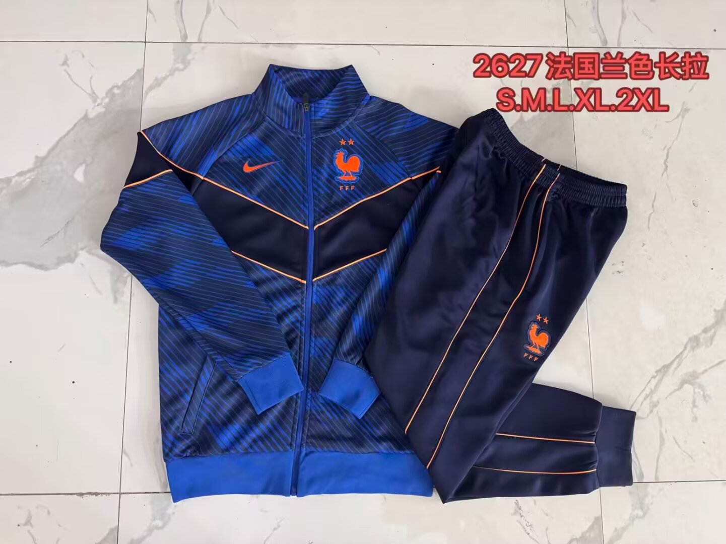 AAA Quality France 26/27 Tracksuit - Blue/Navy Blue